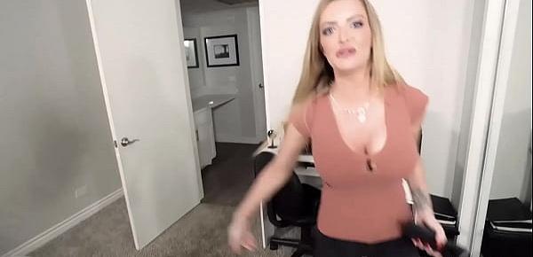  My busty stepmom would not let me go out on my date